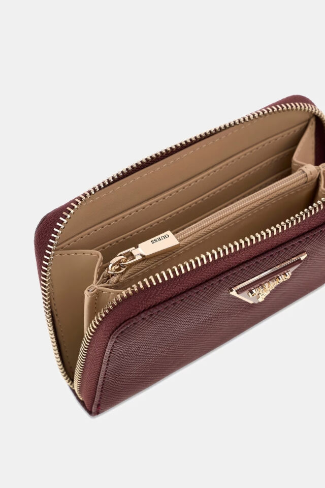 Guess Laurel Saffiano Cüzdan Bordo