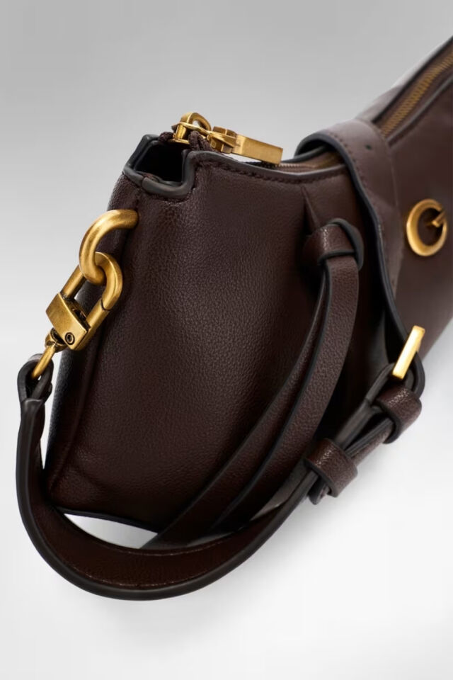 Guess Allegra Omuz Çantası Kahverengi