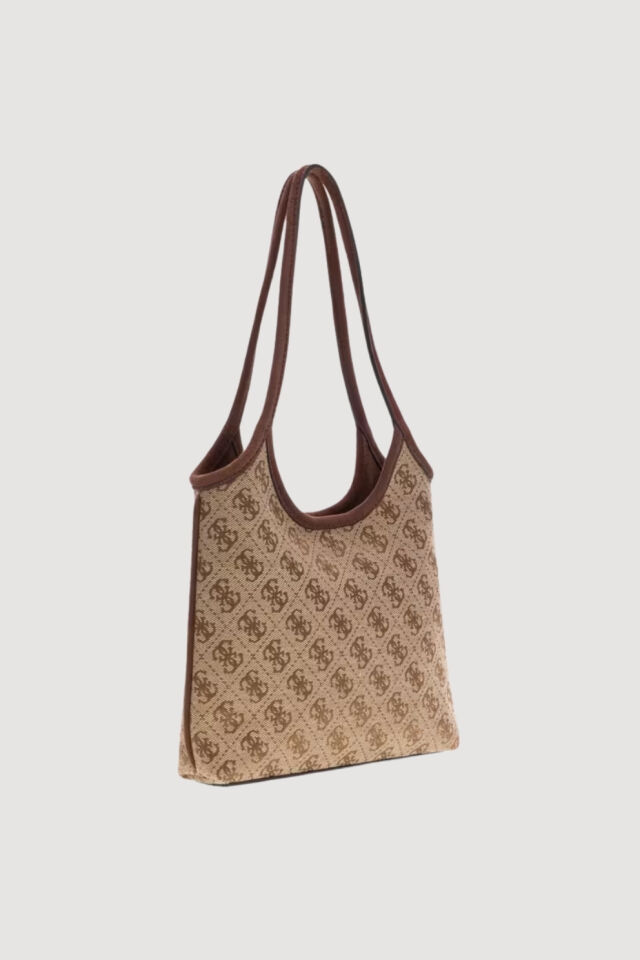 Guess  Samantha Logo Mini Shopper Çanta Kahverengi