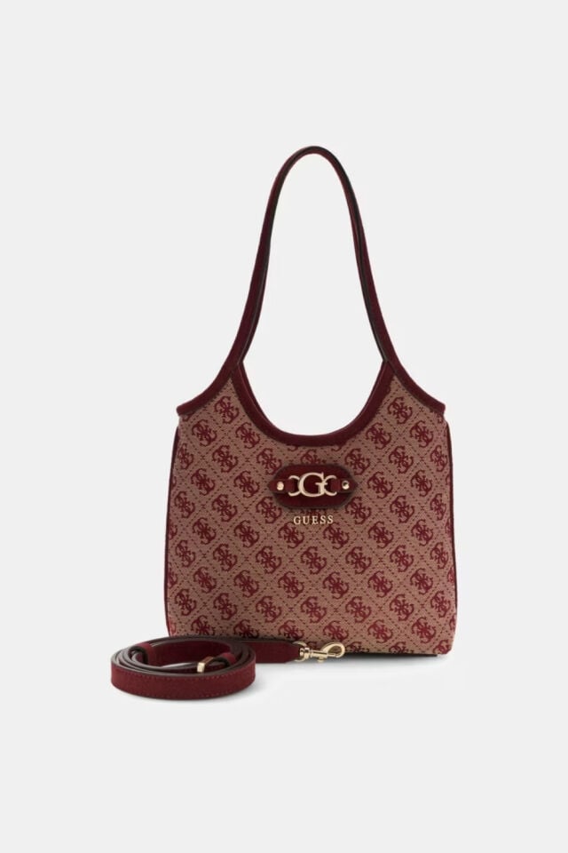 Guess  Samantha Logo Mini Shopper Çanta Kırmızı