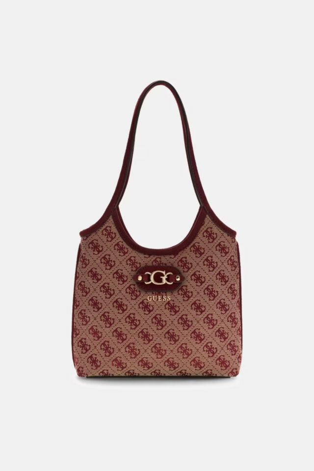 Guess  Samantha Logo Mini Shopper Çanta Kırmızı