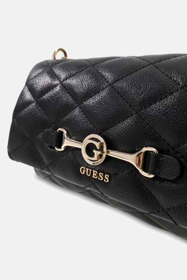 Guess Frances Kapitone Omuz Çantası Siyah