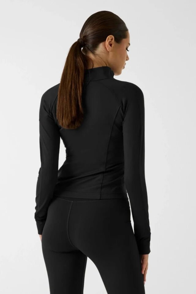 Guess Margot Uzun Kollu Fermuarlı Aktif Kadın Siyah Ceket