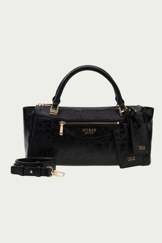 Guess Antonia Satchel S Siyah Çanta