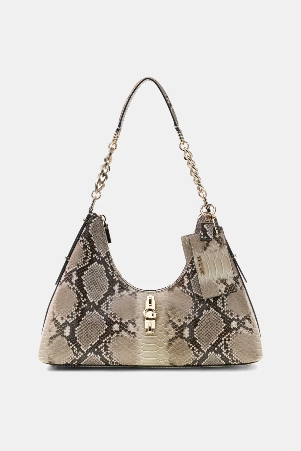 Guess Yvonne Animalier Baskılı Hobo Çanta