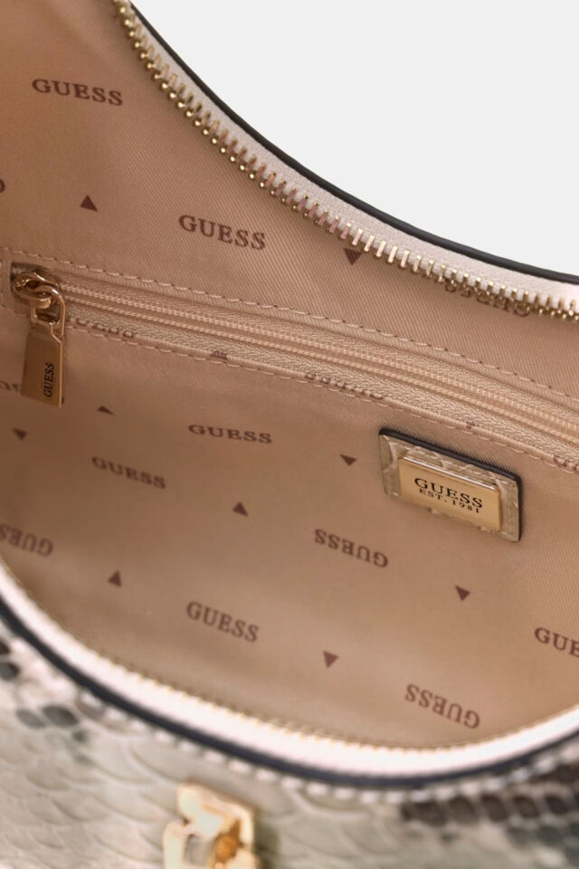 Guess Yvonne Animalier Baskılı Hobo Çanta