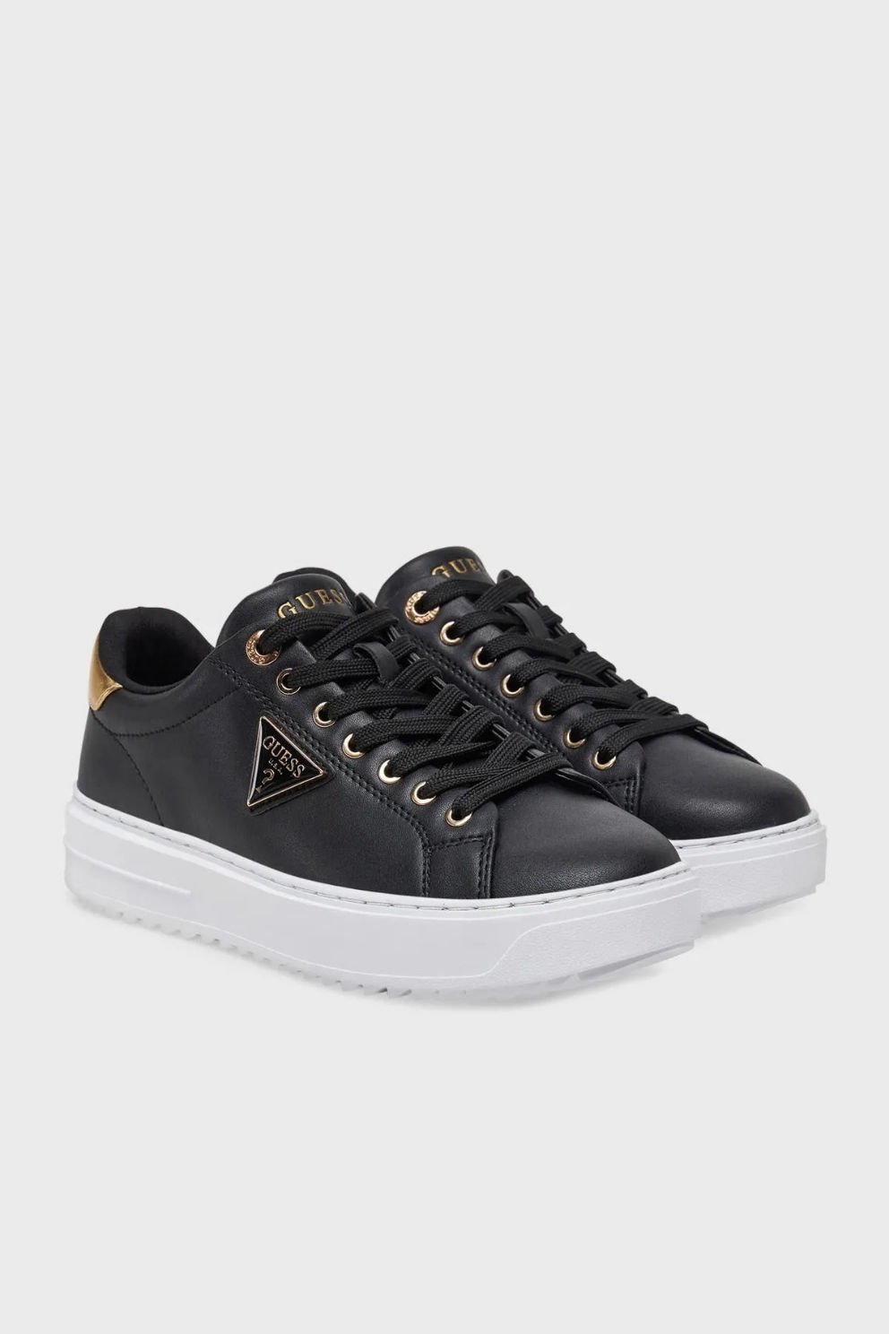 Guess Denesa Deri Karışımlı Sneaker Siyah