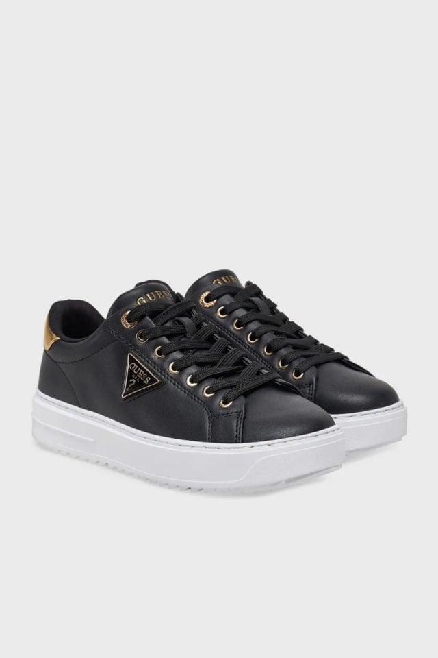 Guess Denesa Deri Karışımlı Sneaker Siyah