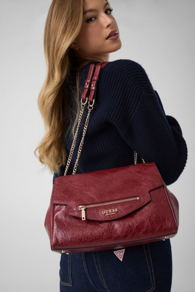 Guess Antonia Çanta Koyu Kırmızı