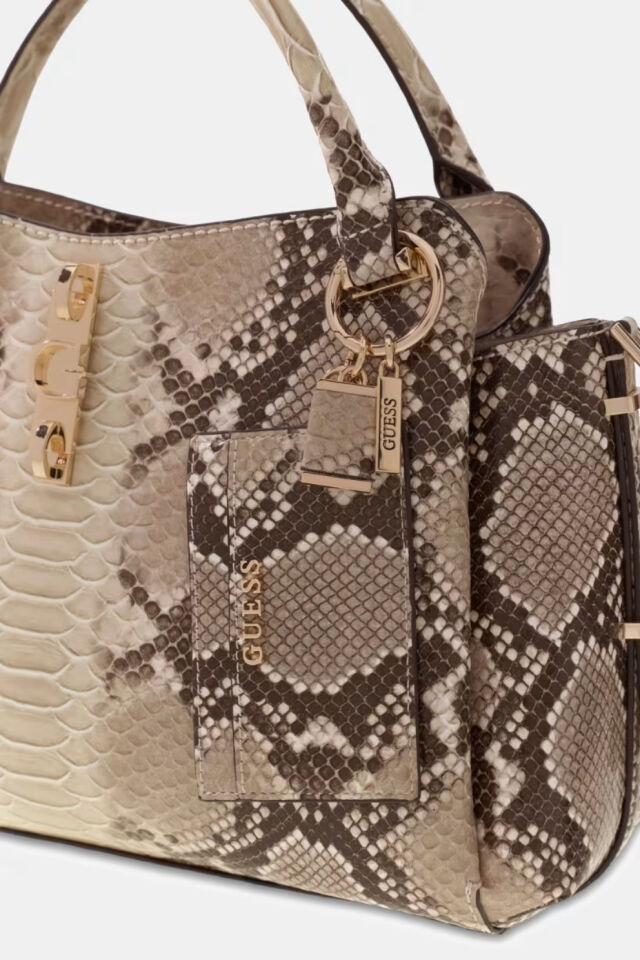 Guess Yvonne Hayvan Desenli El Çantası