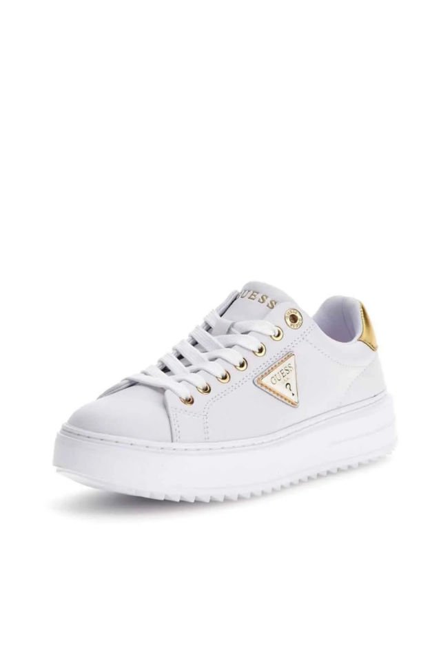 Guess Denesa Deri Karışımlı Sneaker Beyaz