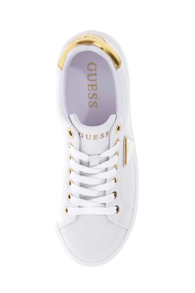 Guess Denesa Deri Karışımlı Sneaker Beyaz