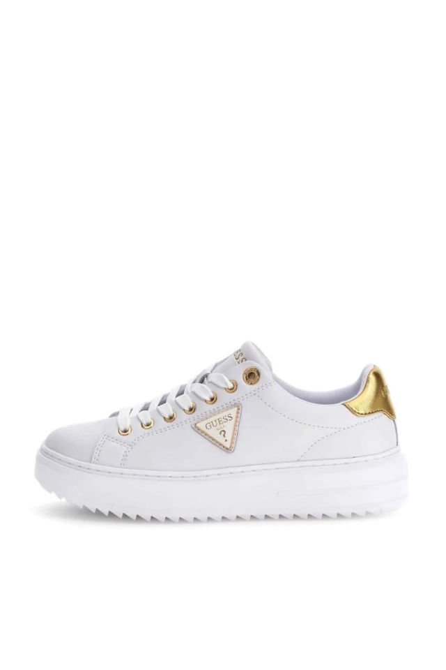 Guess Denesa Deri Karışımlı Sneaker Beyaz