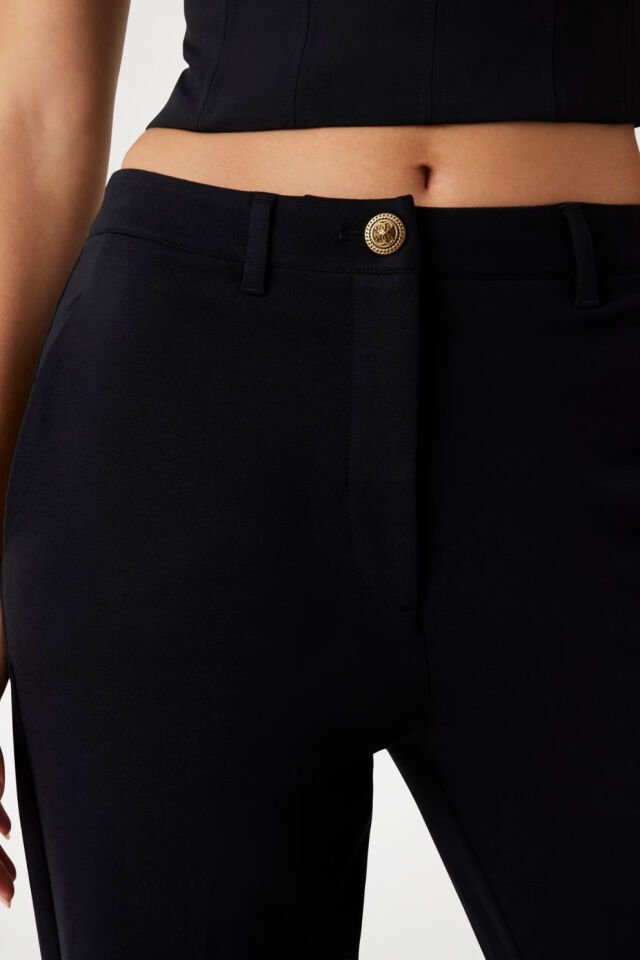 Guess Normal Bel Regular Fit Pantolon Siyah