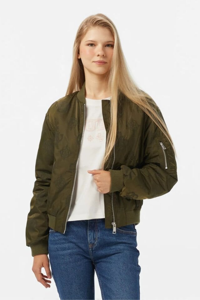 Guess Philomene Bomber Kadın Yeşil Ceket