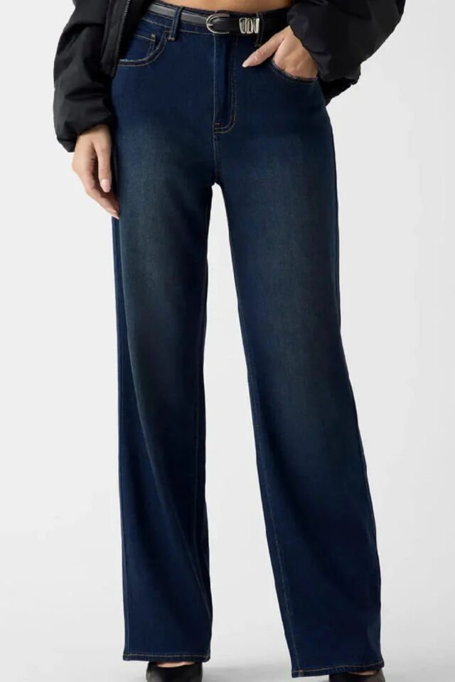 Guess Yüksek Bel Kot Pantolon Mavi