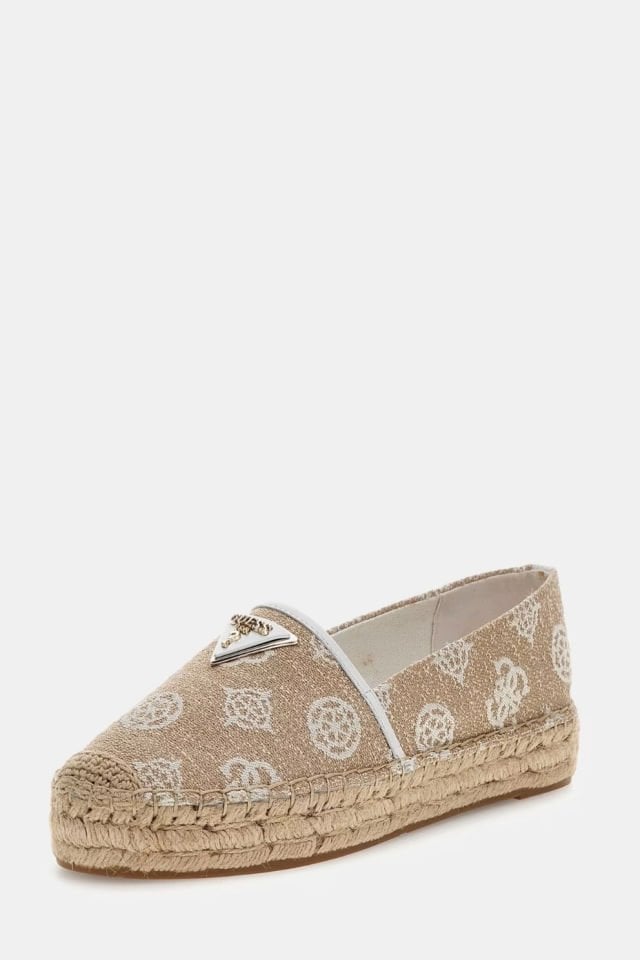 Guess Jolandon Deri Karışımlı Espadril Babet Bej