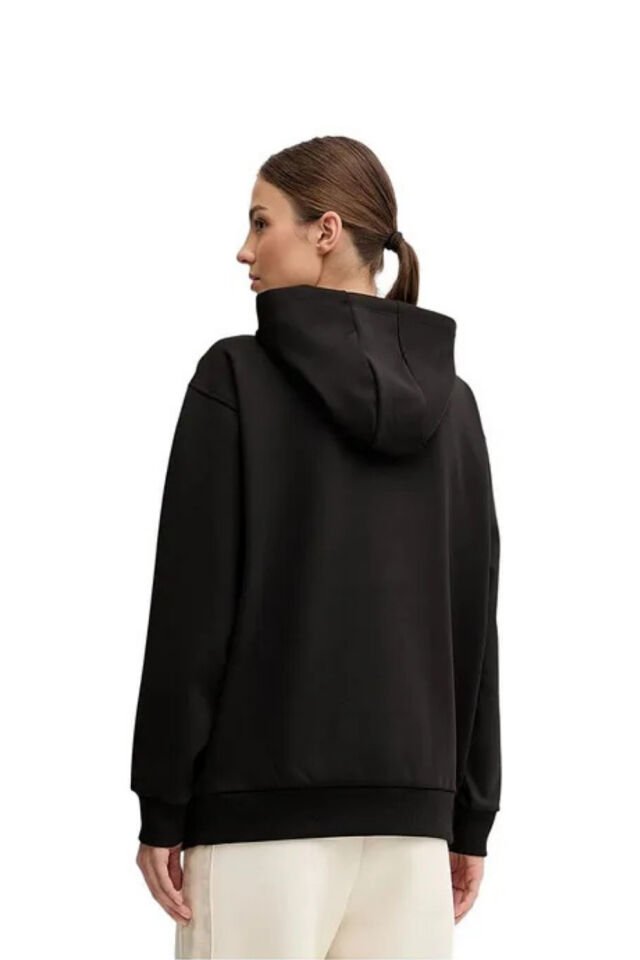 Guess Baskılı Kapüşonlu Sweat Siyah
