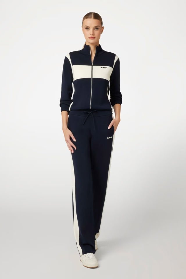 Guess Tech Fermuarlı Sweatshirt Mavi