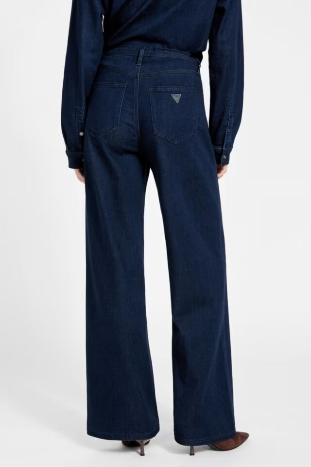 Guess Geniş paçalı lyocell Kot Pantolon