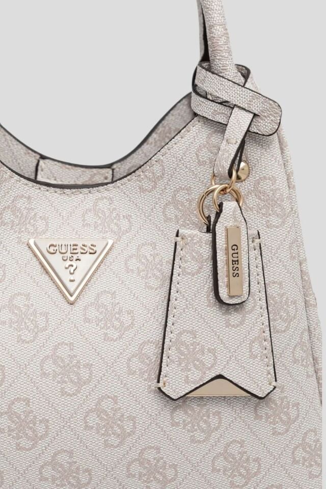 Guess Meridian II Girlfriend Carryall Bone Logo Bej Omuz Çantası