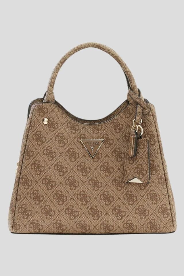 Guess Meridian II Girlfriend Carryall Bone Logo Omuz Çantası Kahverengi