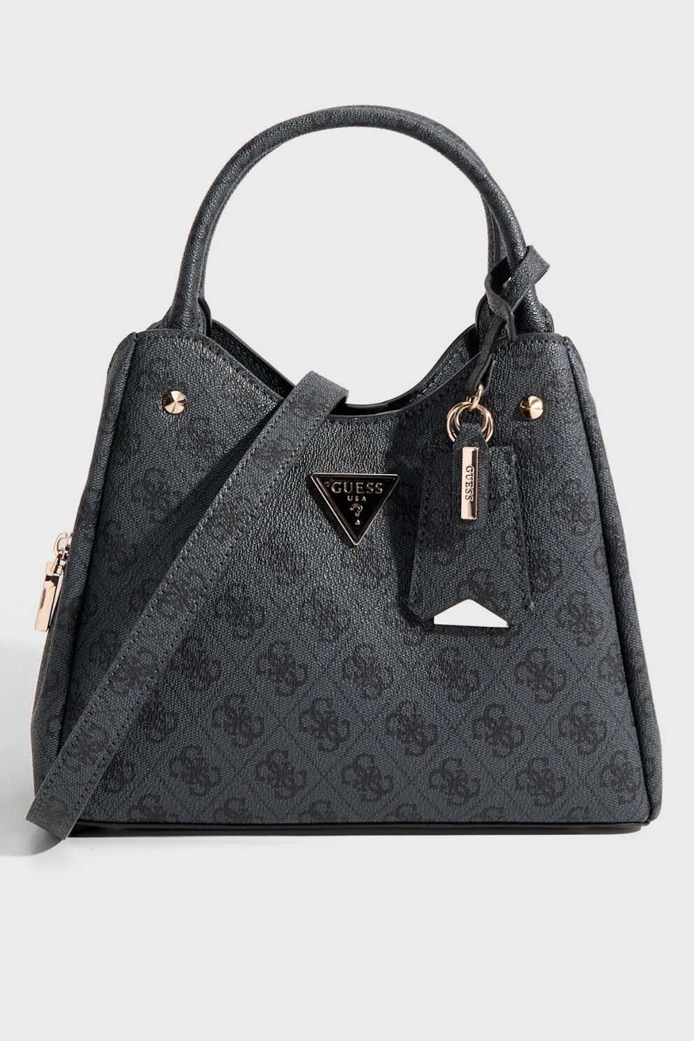 Guess Meridian II Girlfriend Carryall Bone Logo Omuz Çantası Koyu Gri