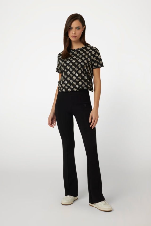 Guess Tamamı 4G Logolu T-shirt Siyah