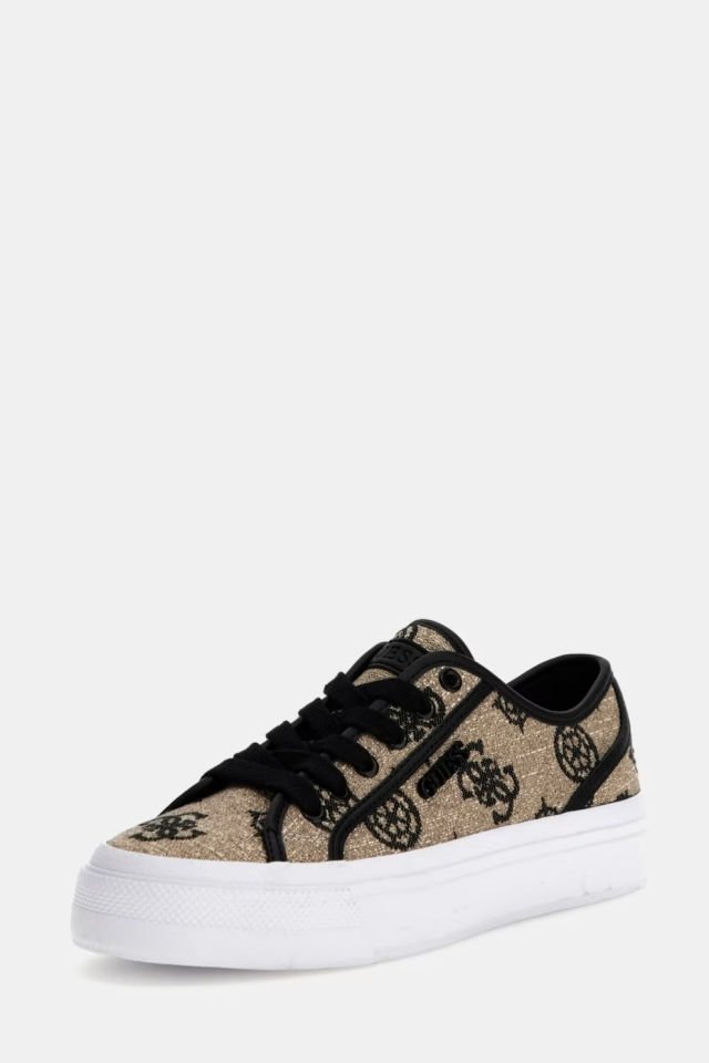 Guess Jelexa 4G ve Peony Logolu Sneaker Siyah