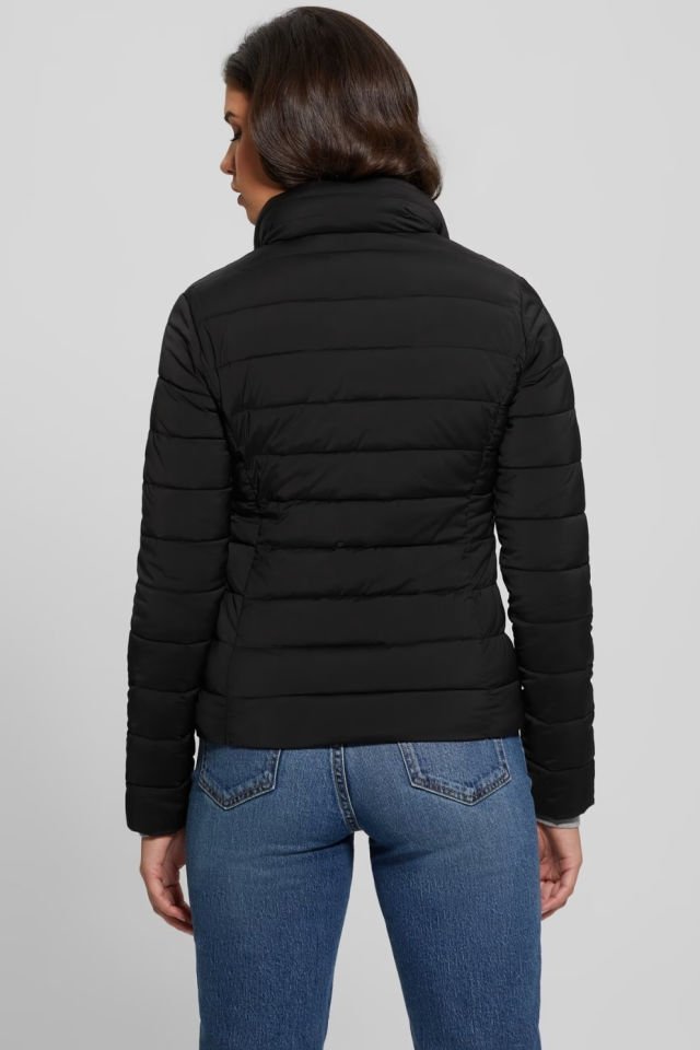 Guess Dar Kalıp Şişme Mont Siyah