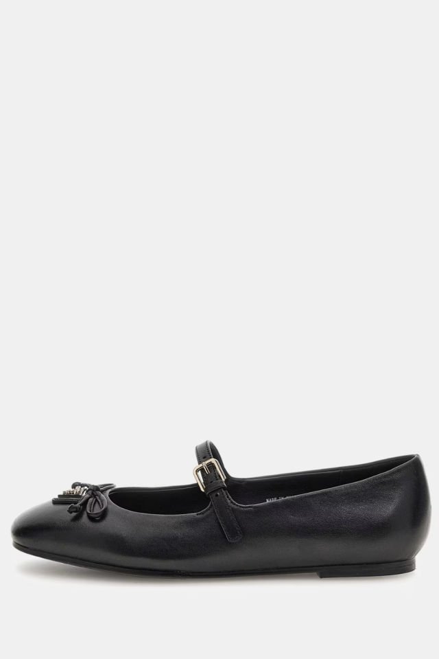 Guess Kayra Hakiki Deri Bale Ayakkabısı Siyah