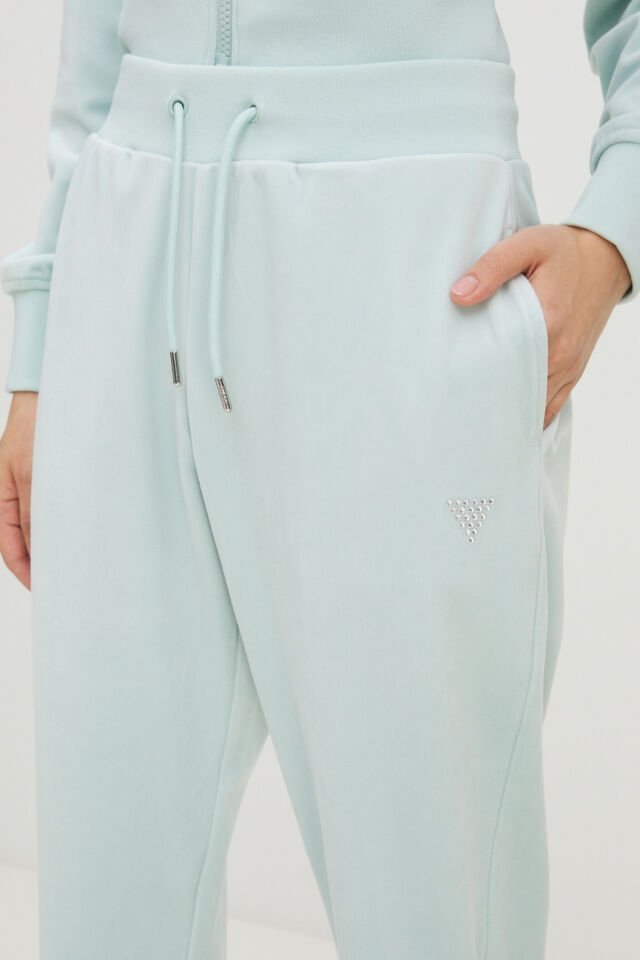 Guess Kadife Jogger Pantolon Mavi