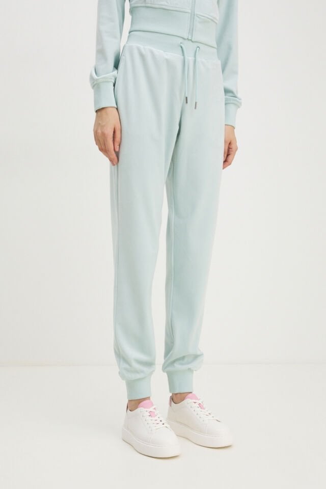 Guess Kadife Jogger Pantolon Mavi