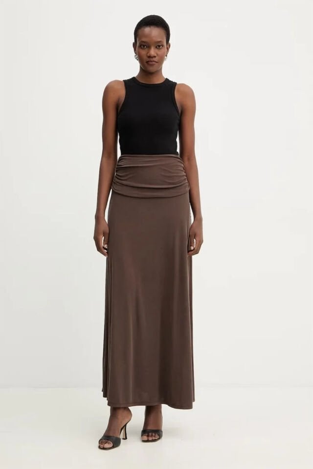 Guess Uzun Milena Taşlı Kadın Kahverengi Etek