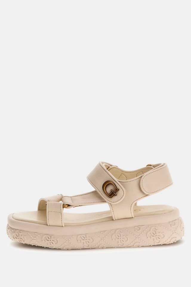 Guess Lanara 4G Logolu Sandalet Krem