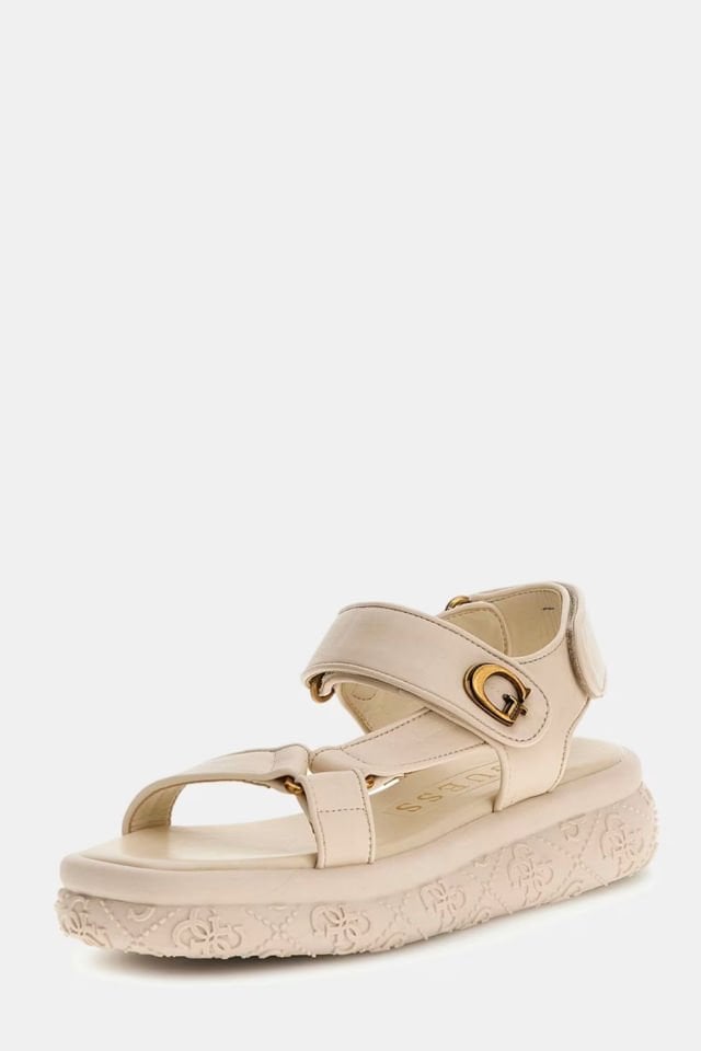 Guess Lanara 4G Logolu Sandalet Krem
