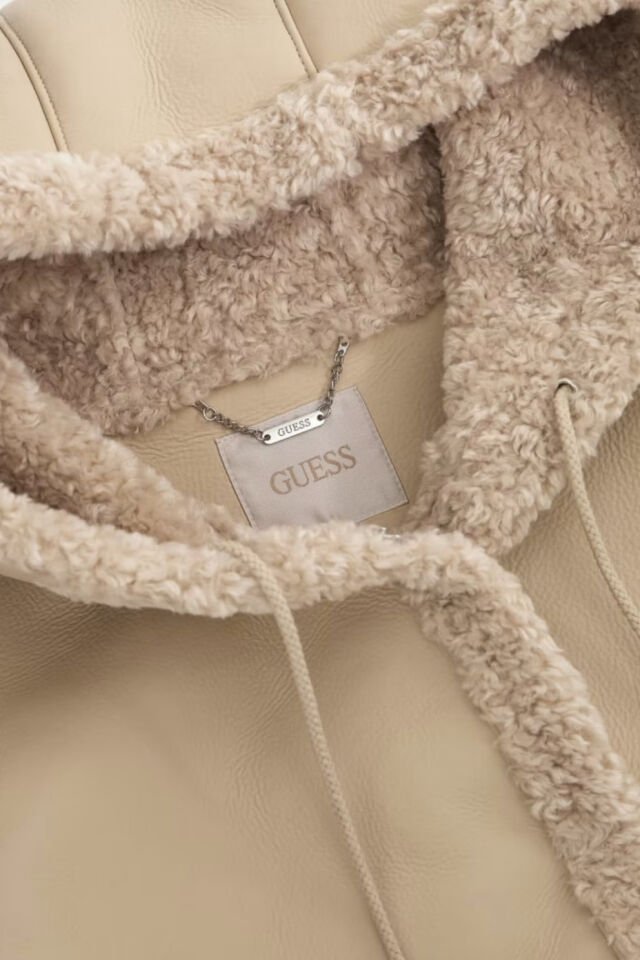 Guess Kadın Krem Parka