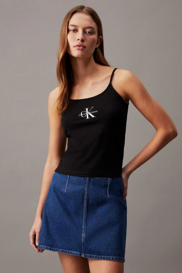 Calvin Klein İnce Monogram Atlet Siyah