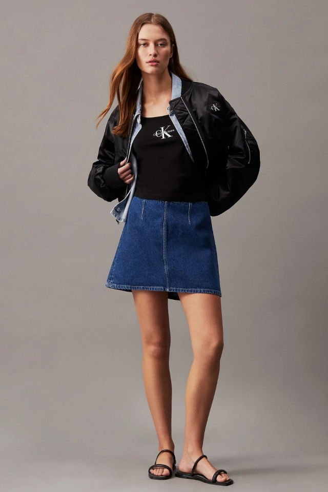 Calvin Klein İnce Monogram Atlet Siyah