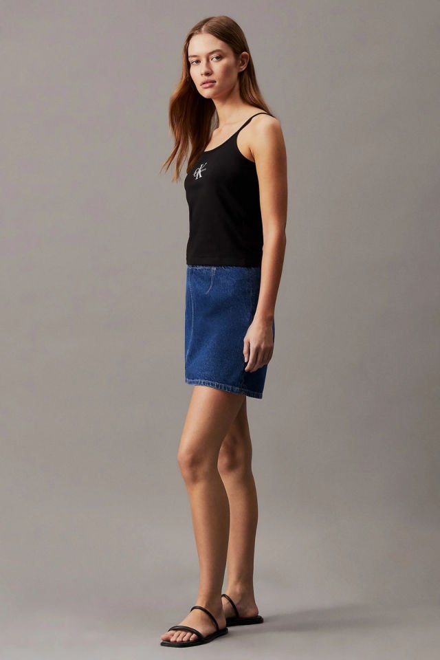 Calvin Klein İnce Monogram Atlet Siyah