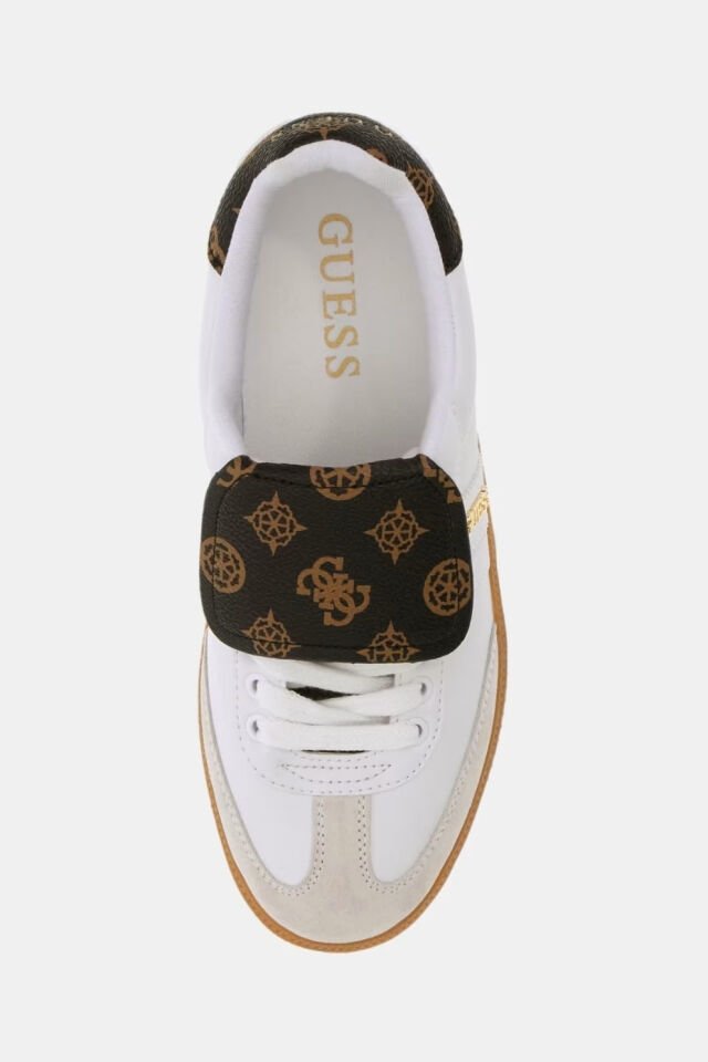 Guess Oleeza Deri Karışımlı Sneaker Beyaz