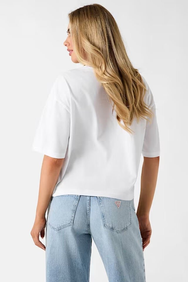 Guess Baskılı Tişört Beyaz
