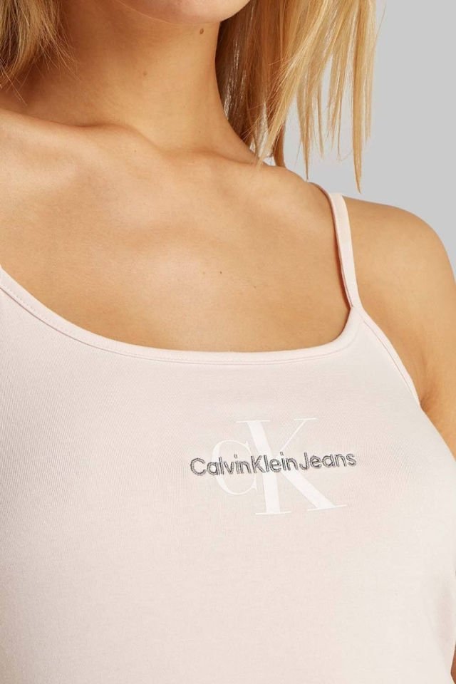 Calvin Klein İnce Monogram Atlet Açık Pembe