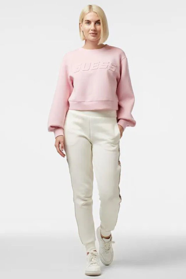 Guess Önde Logolu Kadın Sweatshirt Pembe