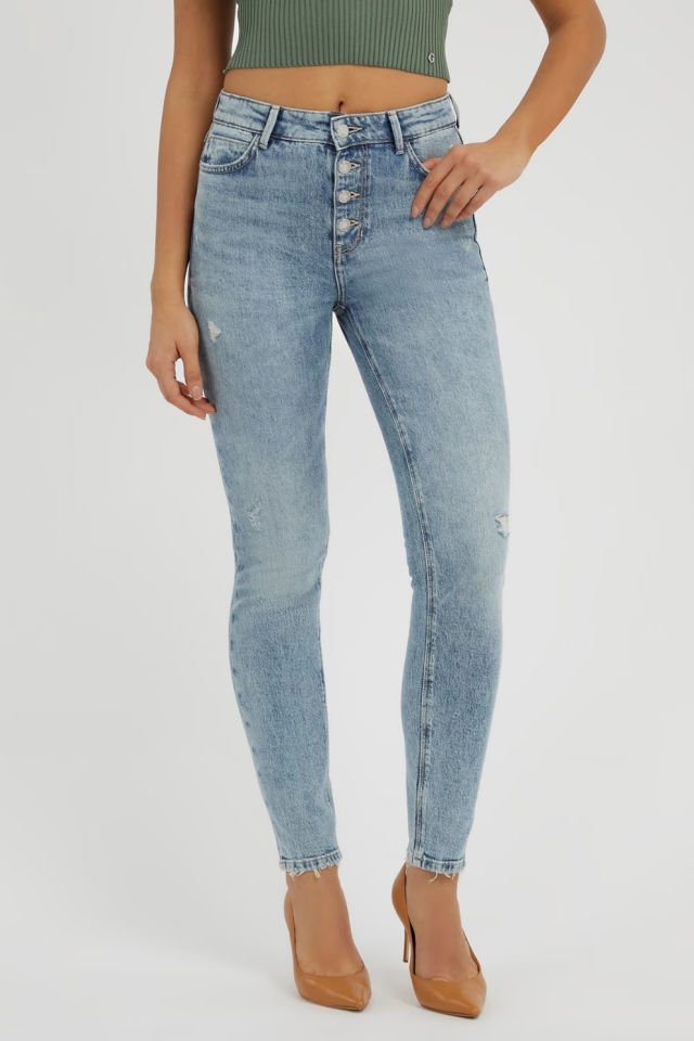 Guess Skinny Fit Denim Pantolon Açık Mavi
