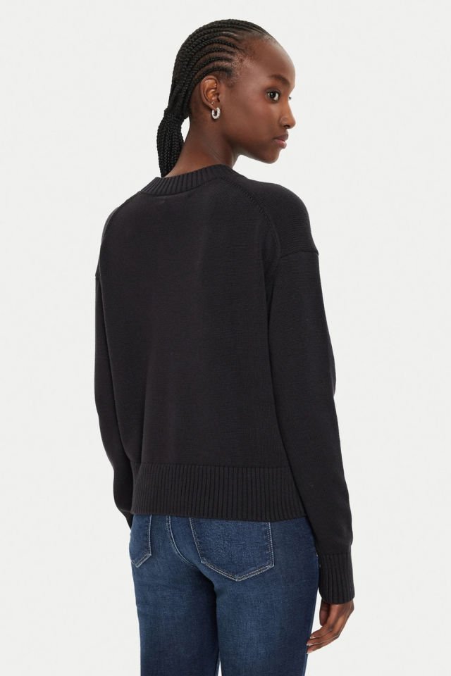 Calvin Klein Embro Badge Kadın Kazak Siyah