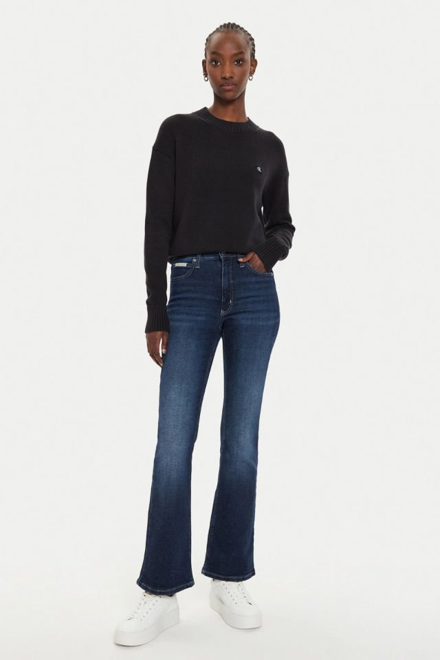 Calvin Klein Embro Badge Kadın Kazak Siyah