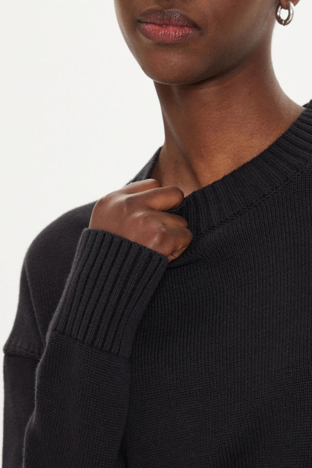 Calvin Klein Embro Badge Kadın Kazak Siyah