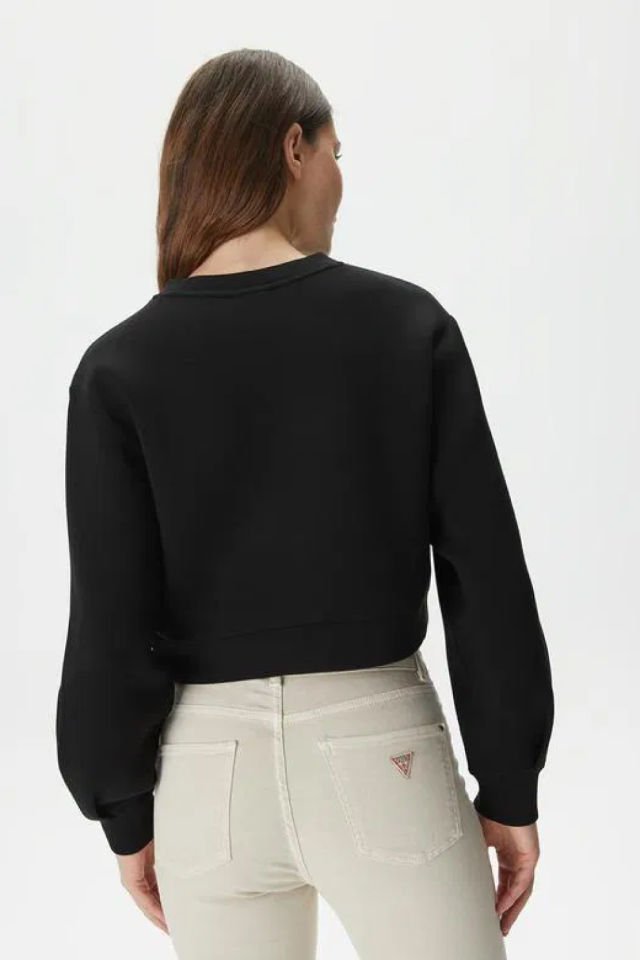 Guess Önde Logolu Kadın Sweatshirt Siyah