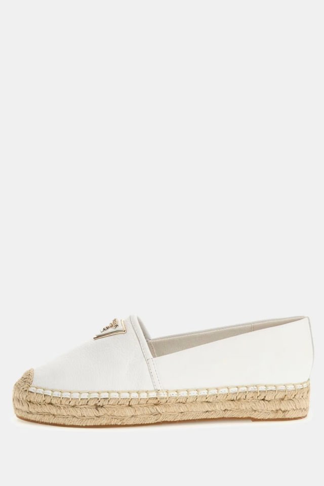 Guess Jolandon Üçgen Logolu Espadril Beyaz